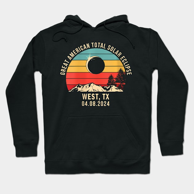 West Tx Texas Total Solar Eclipse 2024 Hoodie by klei-nhanss